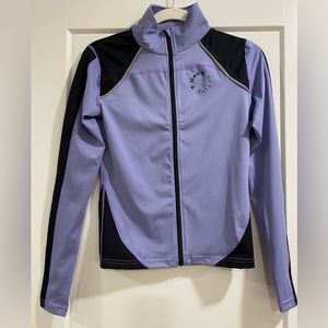 7 Days Active Lavender & Black Zip Front Jacket. Size S. New with tags!